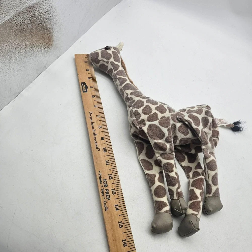 Folkmanis Giraffe Hand Puppet Plush Stuffed Toy Medium Brown Washable Cute